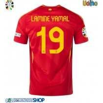 Maglie da calcio Spagna Lamine Yamal #19 Prima Maglia Europei 2024 Manica Corta